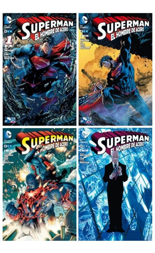 Pack Superman El Hombre De Acero Del #1 Al #8 - Ecc