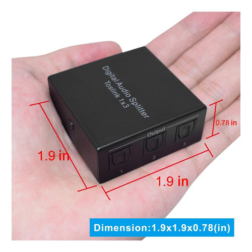3 Puertos Divisor De Toslink, Divisor De Audio Óptico 1 3 De