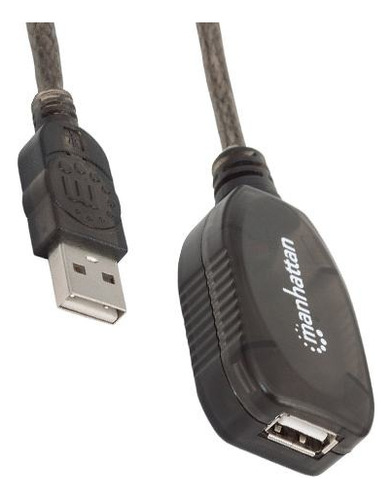 Cable Usb, Manhattan, 150958, V2.0 Ext. Activa 20.0m Negro