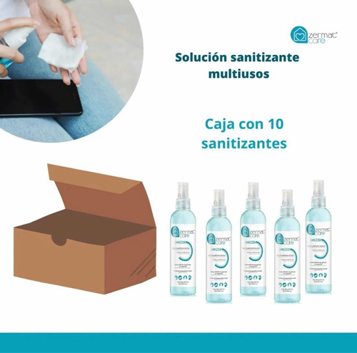 Sanitizer Sanitizante Multiusos Zermat Paquete 10 Piezas