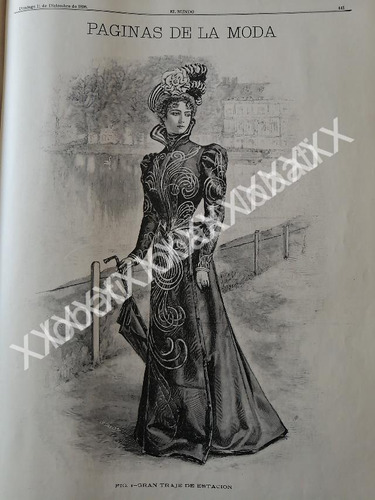 Gaceta Antigua De Modas 1898.   Paginas De La Moda 6