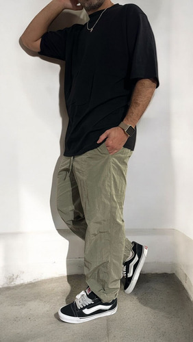 Remera Oversize 100% Algodon Peinado Cuello Rib Premium