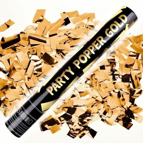 Imagen 1 de 1 de Cañon Lanzador De Confetti Dorado Oro Bodas 10 M Bazooka