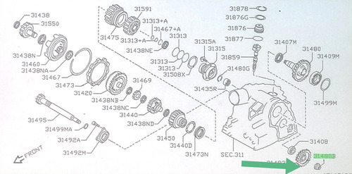 Tuerca De Piñón Transmisión Automática Nissan Tsuru Sentra