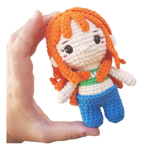 Muñeca Chibi Nami De One Piece Amigurumi Tejida - Pipelino