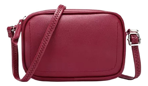 Bolso Bandolera De Viaje De Cuero De Color Liso Para Mujer*