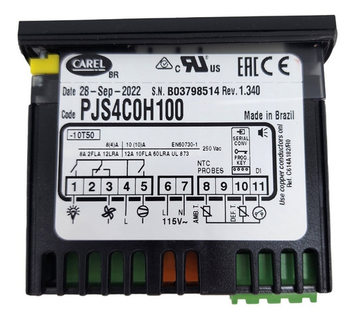 Imagem 3 de 8 de Controlador Carel Metalfrio Pjs4c0h100 Ref Pyp40z01f9 115v