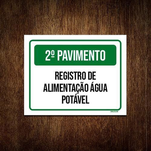 Kit 5 Placa 2 Pavimento Térreo Registro Água Potável