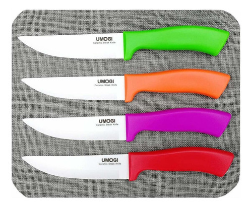 Steak Knives Set Of 4, Ceramic Knife Blade Healthy Stain