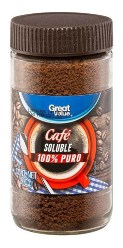 Café Soluble Great Value 200 G Delicioso!