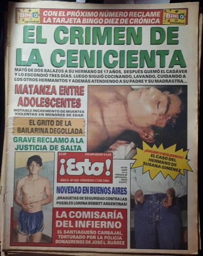 Revista Esto 1994 Policial Susana Gimenez Sivak Tallarico 
