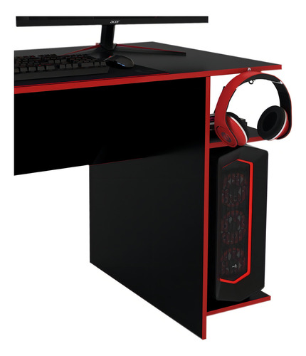 Gamer Desktop Gaming PC Gammer Playstation + + + Cor Preto com Vermelho
