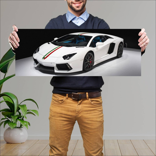 Cuadro 30x80cm Auto 2014 Lamborghini Aventador L 296