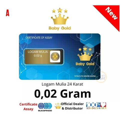 Oro Puro 24k Mini Moneda Certificada Corona Real 0.02 Gramos