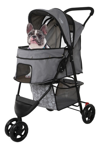 Coche Para Mascotas Happy Paws Gris - Coche De Paseo