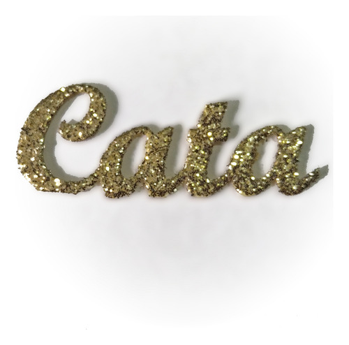 Pack Nombre 1,5 X 4 Cm - 40 Ud. Goma Eva Glitter En Cursiva