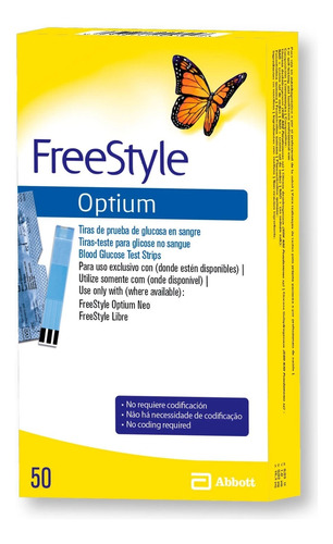 Tiras Reactivas Freestyle Optium X 50 