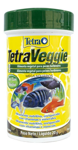 Ração Para Peixes Ciclídeos Tetraveggie C/ Spirulina 20g