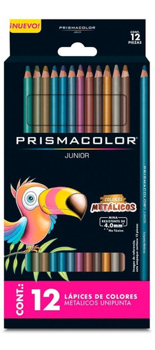 Colores Prismacolor Junior Metalicos Con 12 Pzas Cada Uno