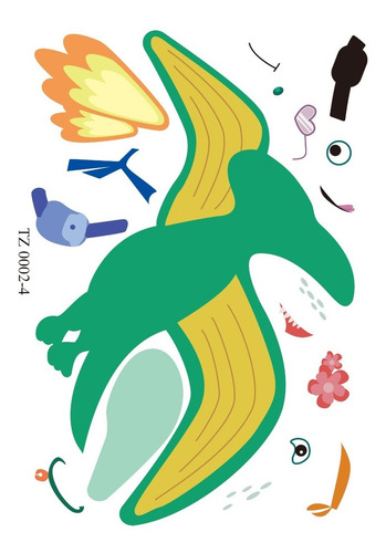 Imagen 4 de 7 de Stickers Autoadhesivos Didactico X4 Dinosaurio Souvenirs