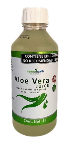 Aloe Vera Jugo De Sabila Con Pulpa Natural Health 1 Lt