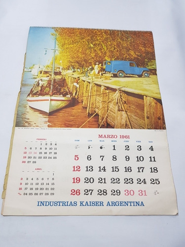 Imagen 3 de 6 de Antiguo Almanaque Ika 1961 Estanciera Kaiser Orig Mag 58601
