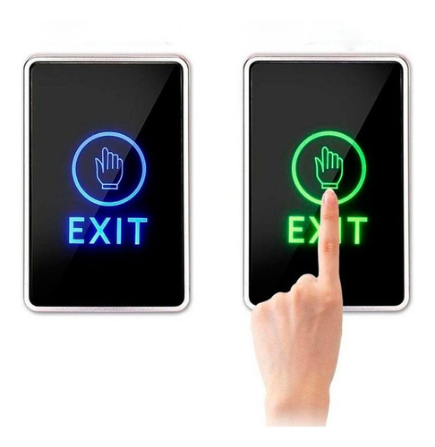 Pulsador De Salida Boton Touch Led Luminoso Control Accesos