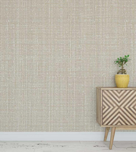 Imagem 1 de 3 de Papel De Parede Contemporâneo Estilo Tecido + Kit Aplicação