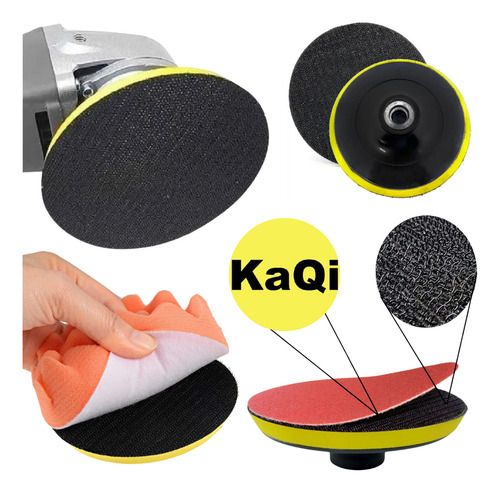 5 Discos 4 Pol 100mm Suporte Politriz Furadeira Lixa M14 Pro