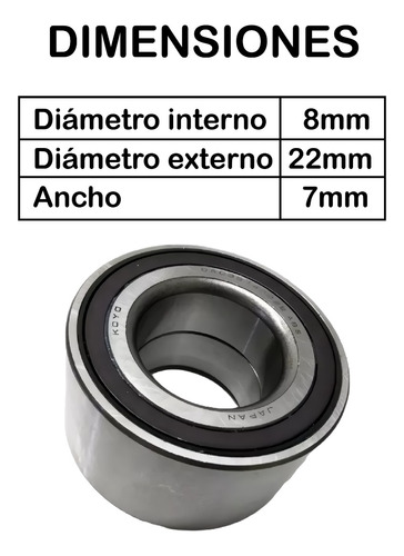Rolinera Rodamiento 608-2rsh/c3 Marca Skf Original 8x22x7