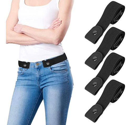 Ajustable Cinturón Sin Hebilla De Mujers For Pantalones