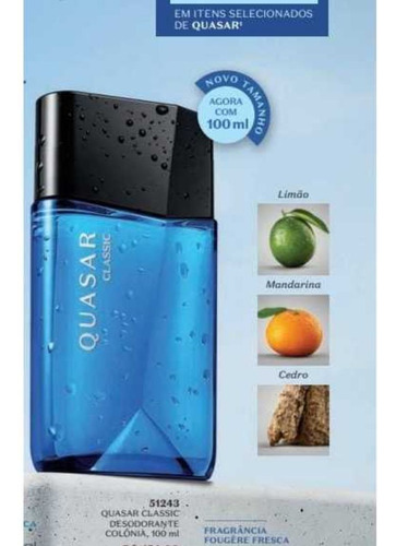 Colônia Quasar Classic 100ml - Boticario