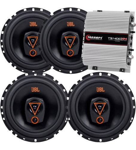 Kit 4 Falantes Jbl Multsystem 6 Pol + Módulo Taramps Ts400x4