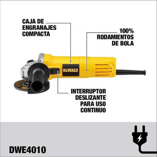 Amoladora Angular Dewalt 115mm 700w Dwe4010 Tecnofast