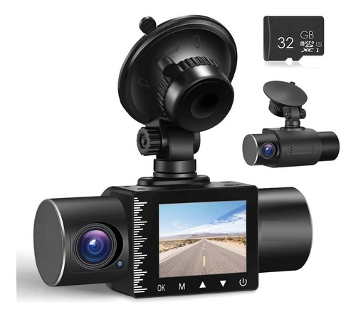 Dash Cam Frontal Y Trasera, Doble, 1080p, Dos Canales, Tarje