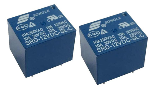 20 Piezas Mini Relay 12v Dc 10a 250v Spdt 5-pins Pcb