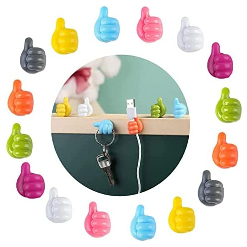 16pcs Ganchos De Pared De Pulgar De Silicona Divertidos...