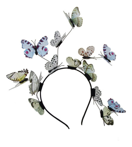 Diadema Con Diseño De Hadas Para Niñas, Mariposas Coloridas,
