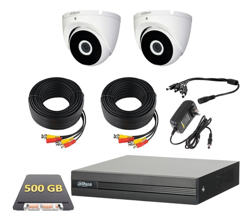 Kit Video Vigilancia 2 Camaras 1080p  Dahua  500gb