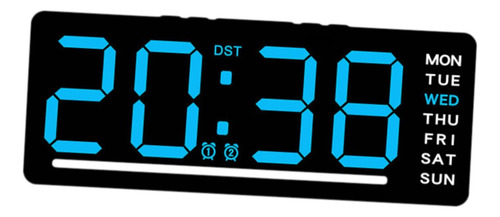 Reloj Digital Reloj Led Cinco Niveles De Brillo Número Azul