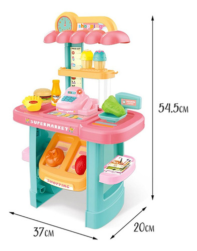 Juego De Alimentos Supermercado Vendedor Niña Dj Toys