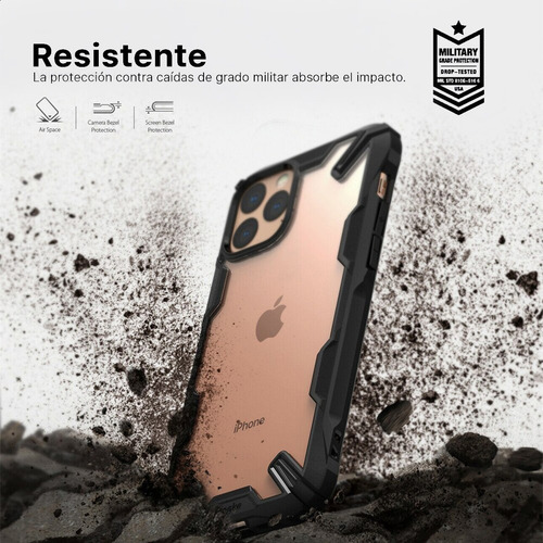 Imagen 7 de 9 de Funda Para iPhone 13 Pro Max Ringke Fusion X Negra Resisten