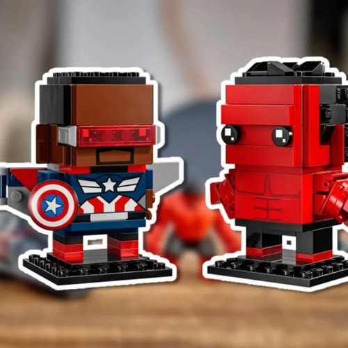 Lego Brick Heads 40668 Capitão America E Red Hulk P. Quantidade De Peças 202 Versão Do Personagem Captain America E Red Hulk