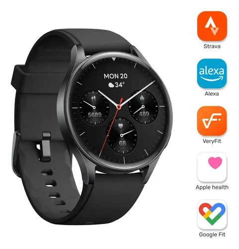 Pack Smartwatch Lhotse Vibe 05 Black + Parlante Azul Azul Azul