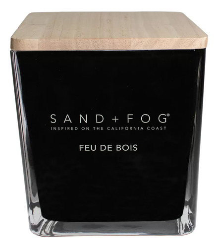 Vela Aromática- Decorativa De Lujo| Varias Fragancias| 1.6kg Negro Feu De Bois Fuego De Leña