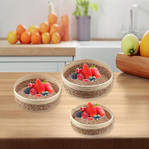 Cesta Para Servir Comida, Cesta De Almacenamiento Redonda,