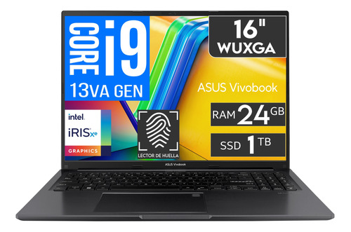 Asus Vivobook 16x Core I9 13900h 24gb 1tb Ssd 16' Wuxga 