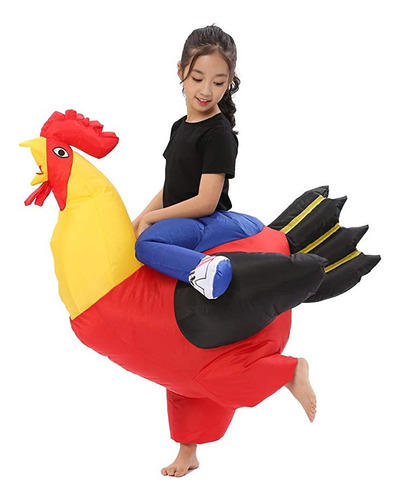 Disfraz Inflable De Gallo De Halloween De Animal Para Niños