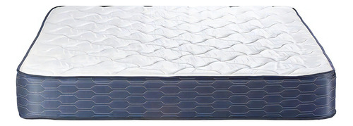 Colchón Súper king de espuma Suavestar Espuma Rockstar blanco y azul - 200cm x 200cm x 24cm