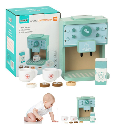 Máquina De Café De Madera De Simulación Para Niños Y Niñas,